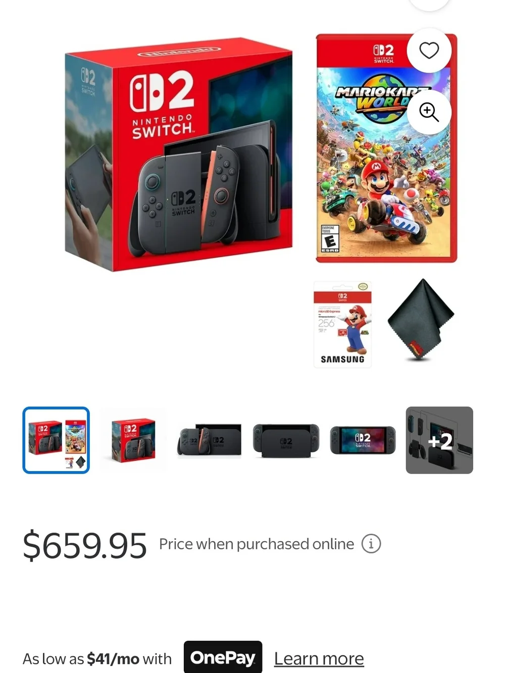 Nintendo Switch OLED Console Bundle in Black and Red Accents